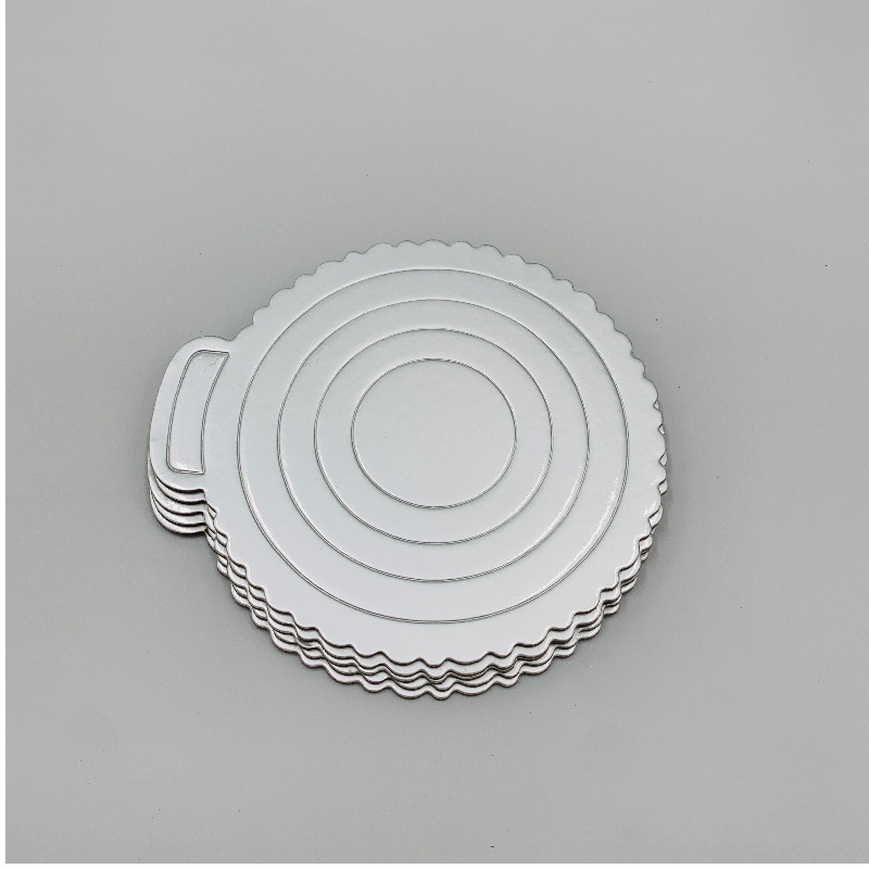 Silber Circle Pastry Board Wasserdichte Oberfläche