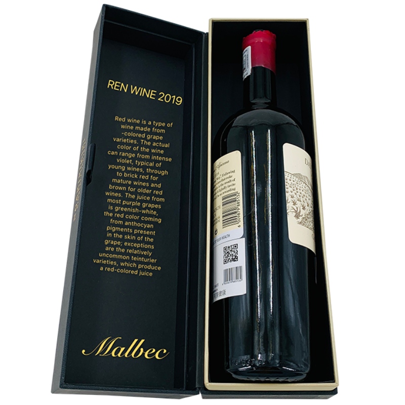 Luxus-Weinverpackungsbox mit schwarzem EVA im Inneren