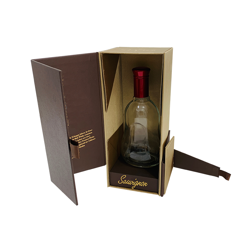 Brown Collapsible Magnetic Closure Geschenkbox für Whisky